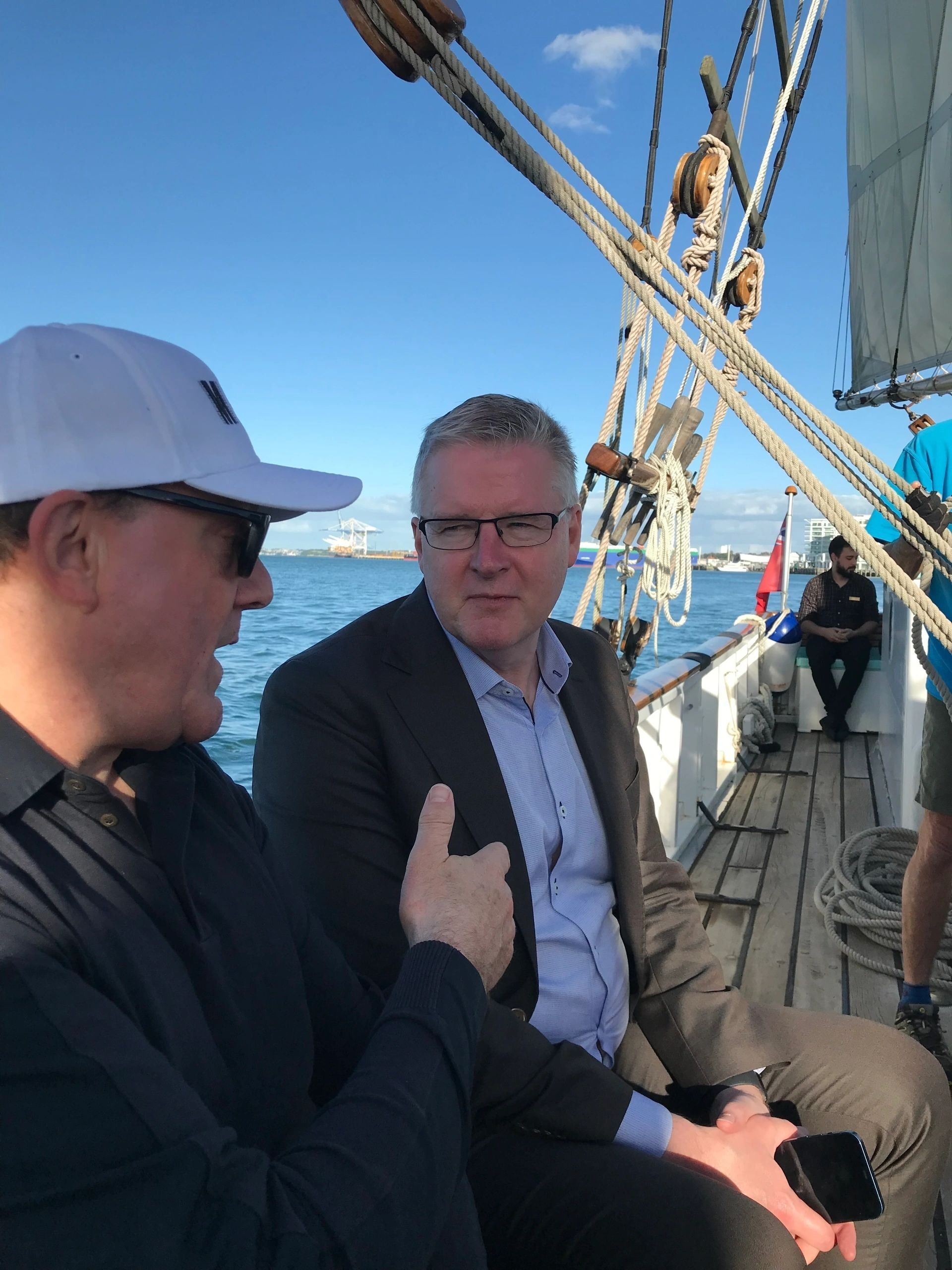 Dr Matthew Tanner on ship deck